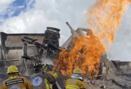 Accidente con pipa de gas en Zaragoza provoca explosión mortal