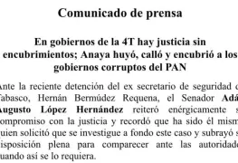 Adán Augusto López Hernández solicita investigación y detención por corrupción