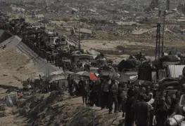 Miles de palestinos evacuan Gaza ante ofensiva israelí