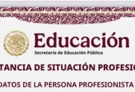 SEP presenta la constancia de situación profesional