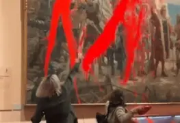 Activistas arrojan pintura a cuadro de Cristóbal Colón en Museo Naval de Madrid