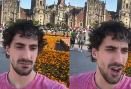 Tiktoker mexicano corrige a extranjeros en Zócalo por Día de Muertos