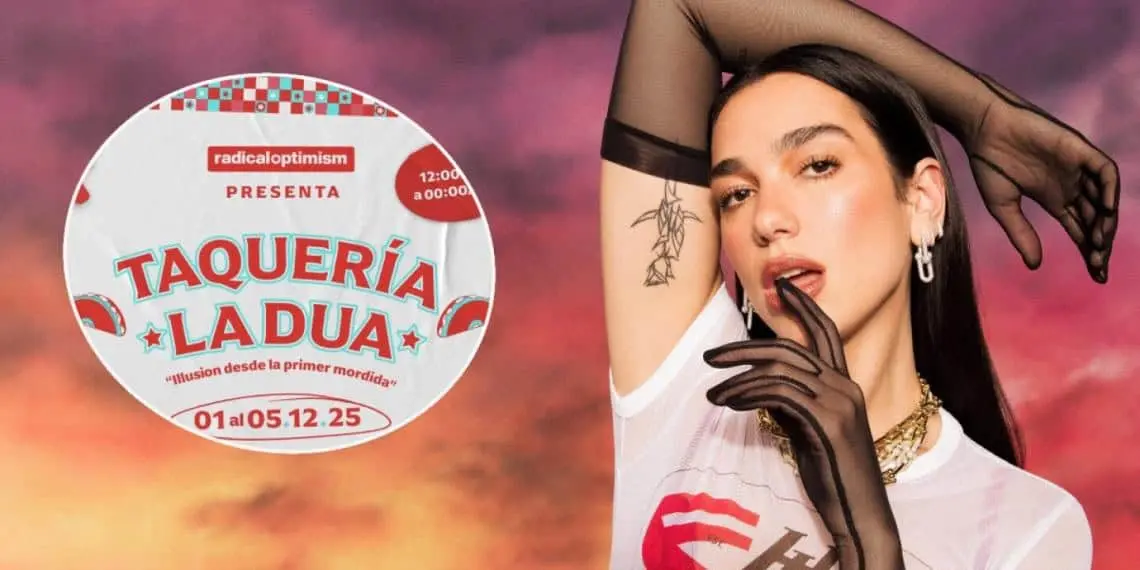 Dua Lipa inaugura taquería en la CDMX