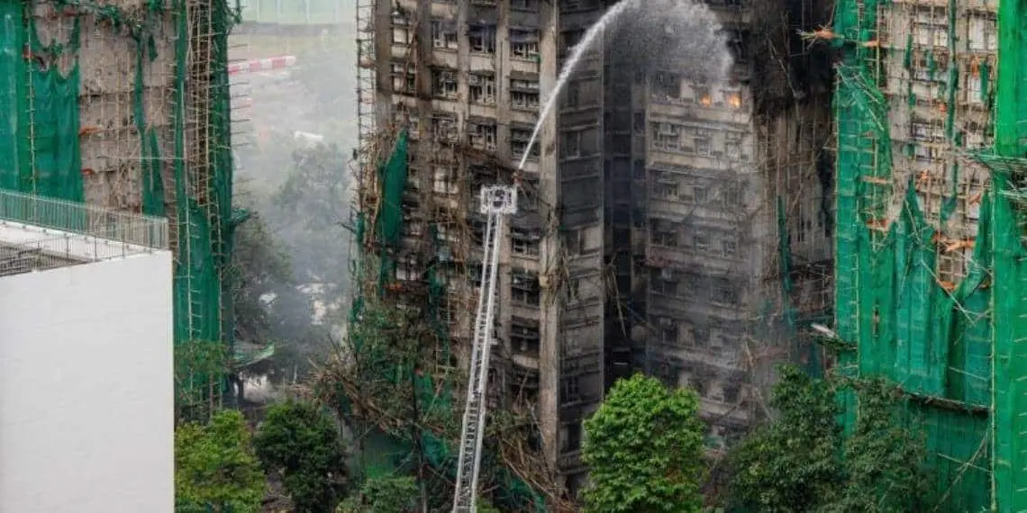 Suben las cifras del incendio en Hong Kong 75 muertos