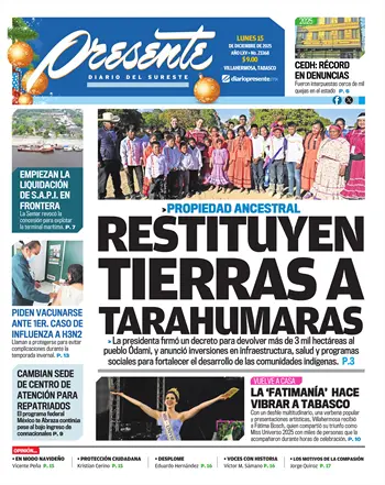Portada del D&iacute;a Edici&oacute;n Impresa