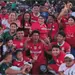 Bicampe&oacute;n festeja con sus paisanos