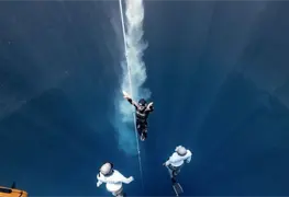 Camila Jaber rompe r&eacute;cord de 90 metros en freediving