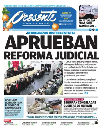 Portada del D&iacute;a Edici&oacute;n Impresa