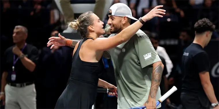Nick Kyrgios triunfa sobre Aryna Sabalenka en la Batalla de los sexos del tenis