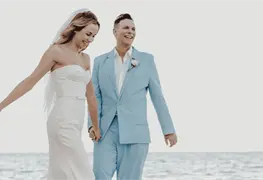 Odalys Ram&iacute;rez y Patricio Borghetti celebran su boda &iacute;ntima en Canc&uacute;n
