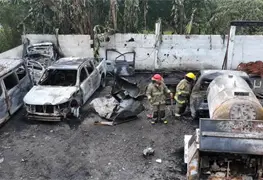 Fuerte explosi&oacute;n en r&iacute;o viejo