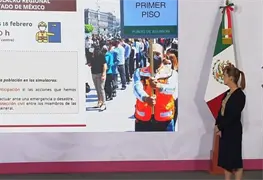 Sheinbaum ajusta volumen de alerta s&iacute;smica en celulares para simulacro