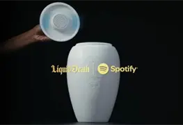 Spotify y Liquid Death lanzan urna funeraria con m&uacute;sica