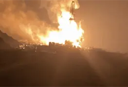 Incendio en pozo petrolero