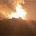 Incendio en pozo petrolero