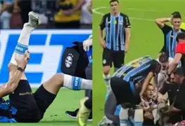 Marlon del Gr&ecirc;mio sufre fractura de tobillo en partido de Brasileirao