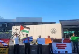 Cr&iacute;ticas al Servicio de Inmigraci&oacute;n de Estados Unidos en protesta en Hermosillo
