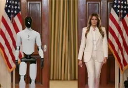Melania Trump lidera cumbre con presencia de robot humanoide