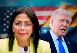 Delcy Rodr&iacute;guez pide fin de sanciones entre Venezuela y EE. UU.