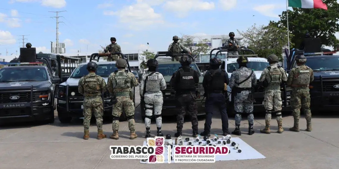 Coordinación de fuerzas federales retira cámaras de vigilancia en Villahermosa