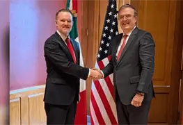 Marcelo Ebrard se re&uacute;ne con representante de EE. UU. para tratar el T-MEC