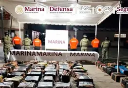 Marina asegura m&aacute;s de 2 toneladas de coca&iacute;na en Golfo de Tehuantepec