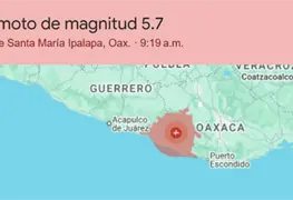 Sismo de magnitud 5.6 sacude Pinotepa Nacional en Oaxaca