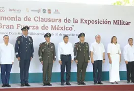 Javier May encabeza clausura de exposici&oacute;n militar en Tabasco