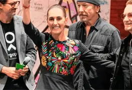 Claudia Sheinbaum y U2 en encuentro por Street Child World Cup
