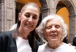 Claudia Sheinbaum felicita a Elena Poniatowska por sus 94 a&ntilde;os