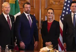 Claudia Sheinbaum refuerza colaboraci&oacute;n con Markwayne Mullin en seguridad