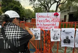 Manifestaci&oacute;n de Solidaridad con Palestina en Embajada de Israel