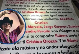 Narcomanta amenaza a Eduin Caz de Grupo Firme en Tijuana