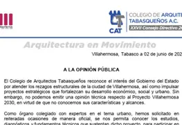 Importancia del Colegio de Arquitectos Tabasque&ntilde;os en el Proyecto Villahermosa 2030