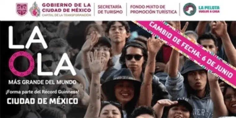 Miles participan en CDMX para establecer R&eacute;cord Guinness de la Ola M&aacute;s Grande