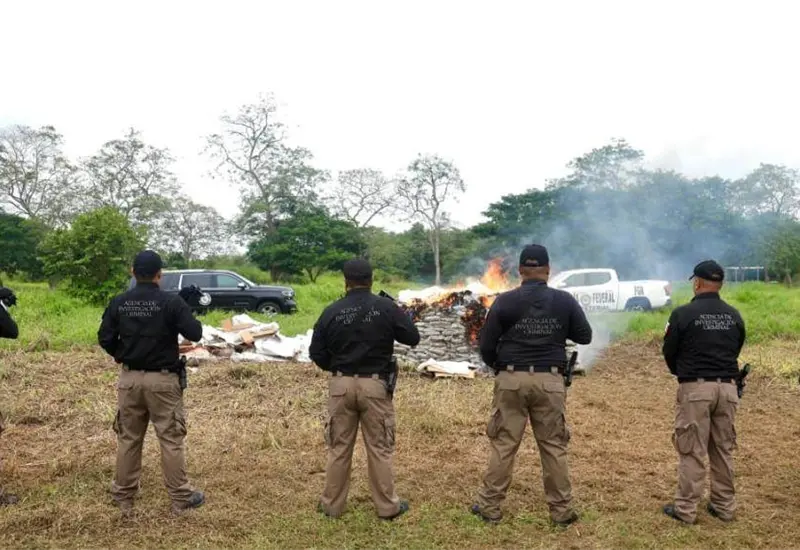 Coordinaci&oacute;n efectiva en aseguramientos de droga en Tabasco