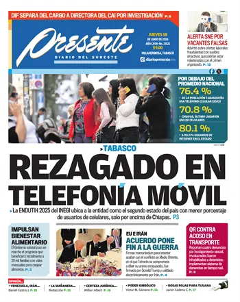 Portada del D&iacute;a Edici&oacute;n Impresa