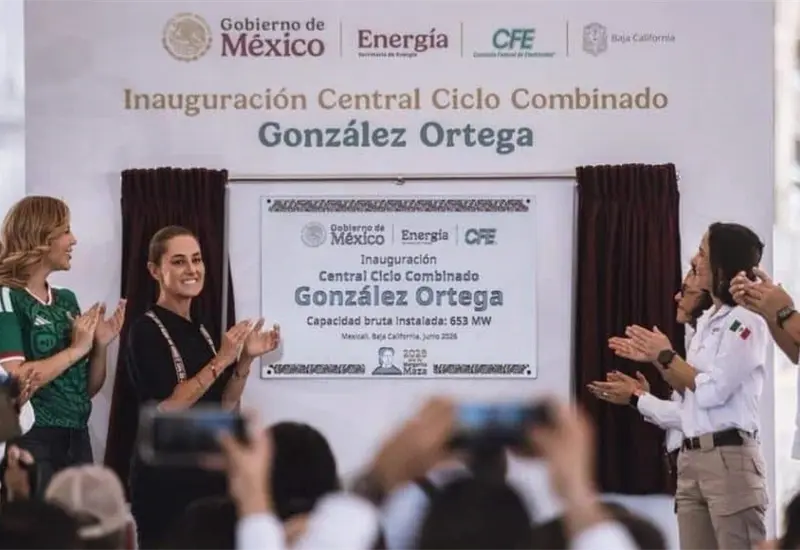 Claudia Sheinbaum impulsa soberan&iacute;a energ&eacute;tica con Central de Ciclo Combinado en BC