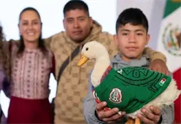 El Pato Merl&iacute;n y su familia se presentan en la Ma&ntilde;anera con Sheinbaum
