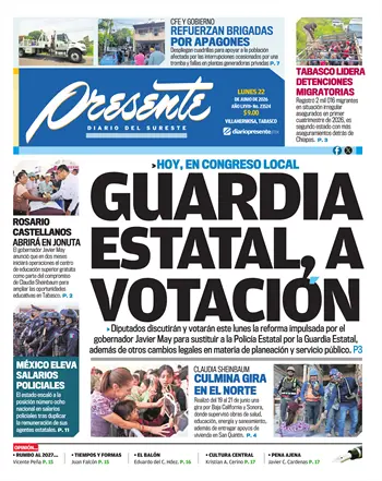 Portada del D&iacute;a Edici&oacute;n Impresa