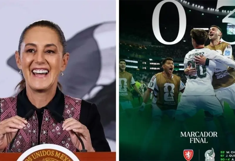 Claudia Sheinbaum elogia a jugadores mexicanos por triunfo en Mundial 2026
