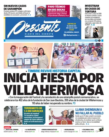 Portada del D&iacute;a Edici&oacute;n Impresa