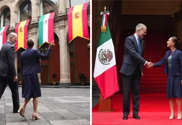 Claudia Sheinbaum y Felipe VI dialogan en Palacio Nacional