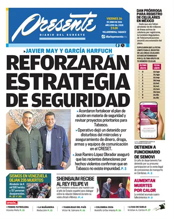 Portada del D&iacute;a Edici&oacute;n Impresa