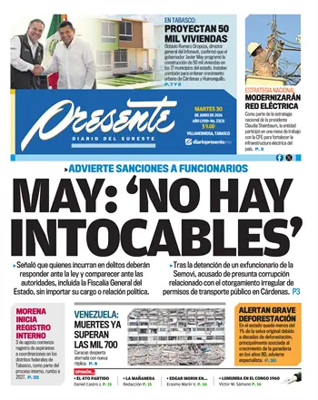 Portada del D&iacute;a Edici&oacute;n Impresa