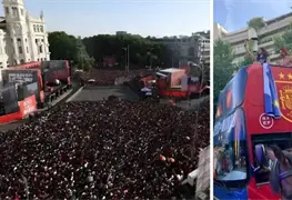 Campeones de Espa&ntilde;a festejan en Cibeles tras conquistar Mundial 2026