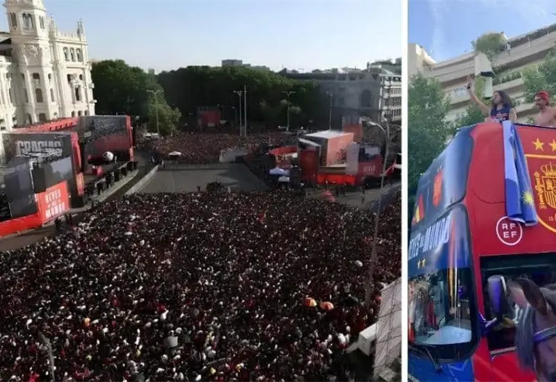 Campeones de Espa&ntilde;a festejan en Cibeles tras conquistar Mundial 2026