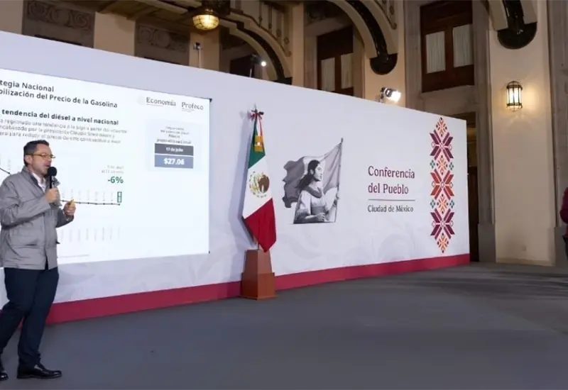 Precio del Di&eacute;sel en M&eacute;xico se Estabiliza en 27.06 Pesos