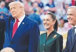 Claudia Sheinbaum dialoga con Trump y Carney en final del Mundial 2026