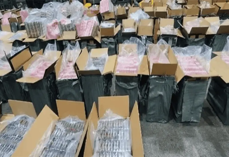 Decomisan m&aacute;s de 156 toneladas de cigarros il&iacute;citos y frenan tr&aacute;fico de mercanc&iacute;as ilegales